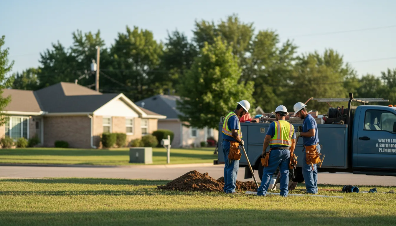 Residential water line and bathroom plumbing service in Crossett, AR